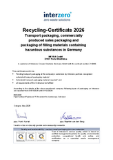 Recycling-certificaat