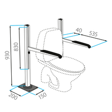 Toiletsteunframe, vloermontage